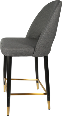 Durafurn Semifreddo Counter Stool with Black Metal 650h Legs