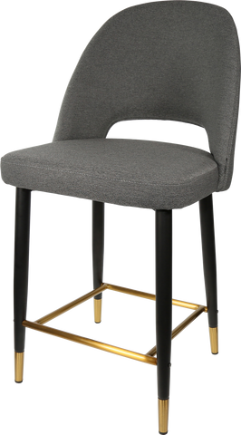 Durafurn Semifreddo Counter Stool with Black Metal 650h Legs