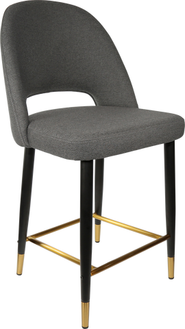 Durafurn Semifreddo Counter Stool with Black Metal 650h Legs