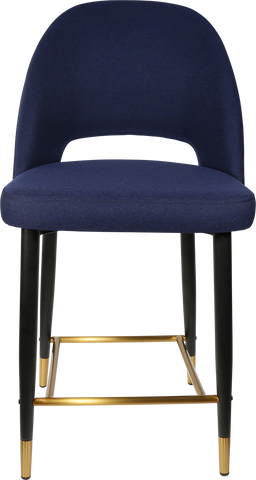 Durafurn Semifreddo Counter Stool with Black Metal 650h Legs