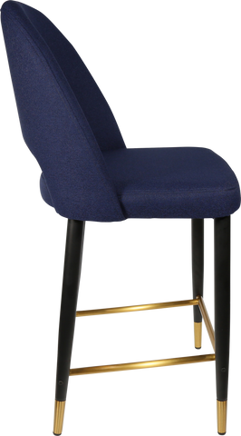 Durafurn Semifreddo Counter Stool with Black Metal 650h Legs