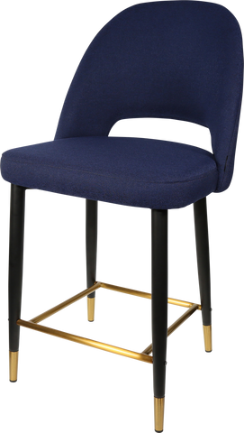 Durafurn Semifreddo Counter Stool with Black Metal 650h Legs