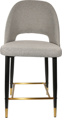 Durafurn Semifreddo Counter Stool with Black Metal 650h Legs