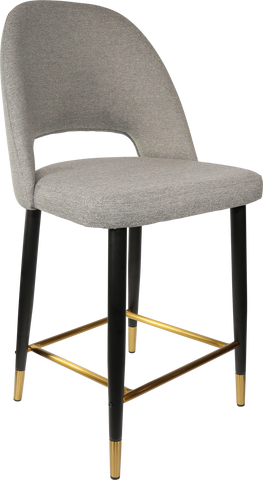 Durafurn Semifreddo Counter Stool with Black Metal 650h Legs