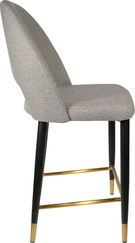 Durafurn Semifreddo Counter Stool with Black Metal 650h Legs