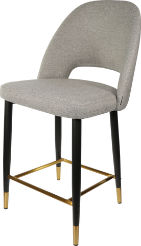 Durafurn Semifreddo Counter Stool with Black Metal 650h Legs