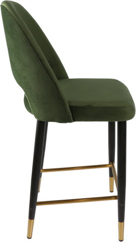 Durafurn Semifreddo Counter Stool with Black Metal 650h Legs