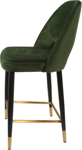Durafurn Semifreddo Counter Stool with Black Metal 650h Legs