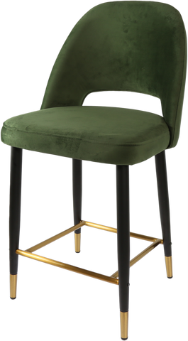Durafurn Semifreddo Counter Stool with Black Metal 650h Legs