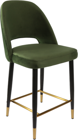Durafurn Semifreddo Counter Stool with Black Metal 650h Legs
