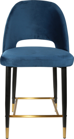 Durafurn Semifreddo Counter Stool with Black Metal 650h Legs
