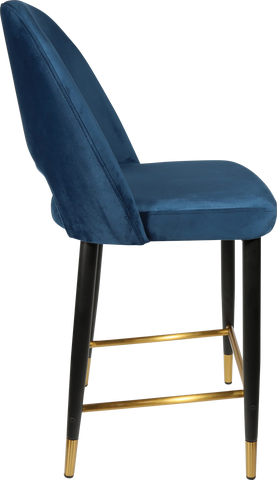 Durafurn Semifreddo Counter Stool with Black Metal 650h Legs
