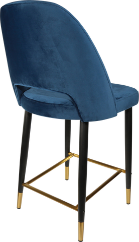 Durafurn Semifreddo Counter Stool with Black Metal 650h Legs