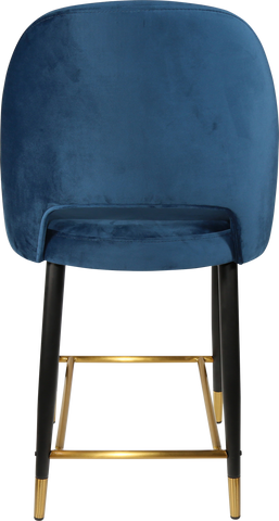 Durafurn Semifreddo Counter Stool with Black Metal 650h Legs
