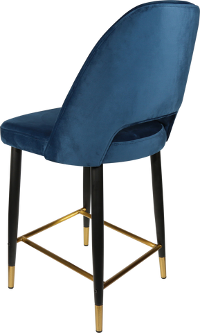 Durafurn Semifreddo Counter Stool with Black Metal 650h Legs