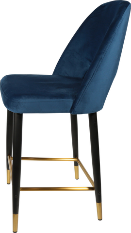 Durafurn Semifreddo Counter Stool with Black Metal 650h Legs