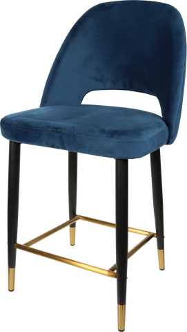 Durafurn Semifreddo Counter Stool with Black Metal 650h Legs