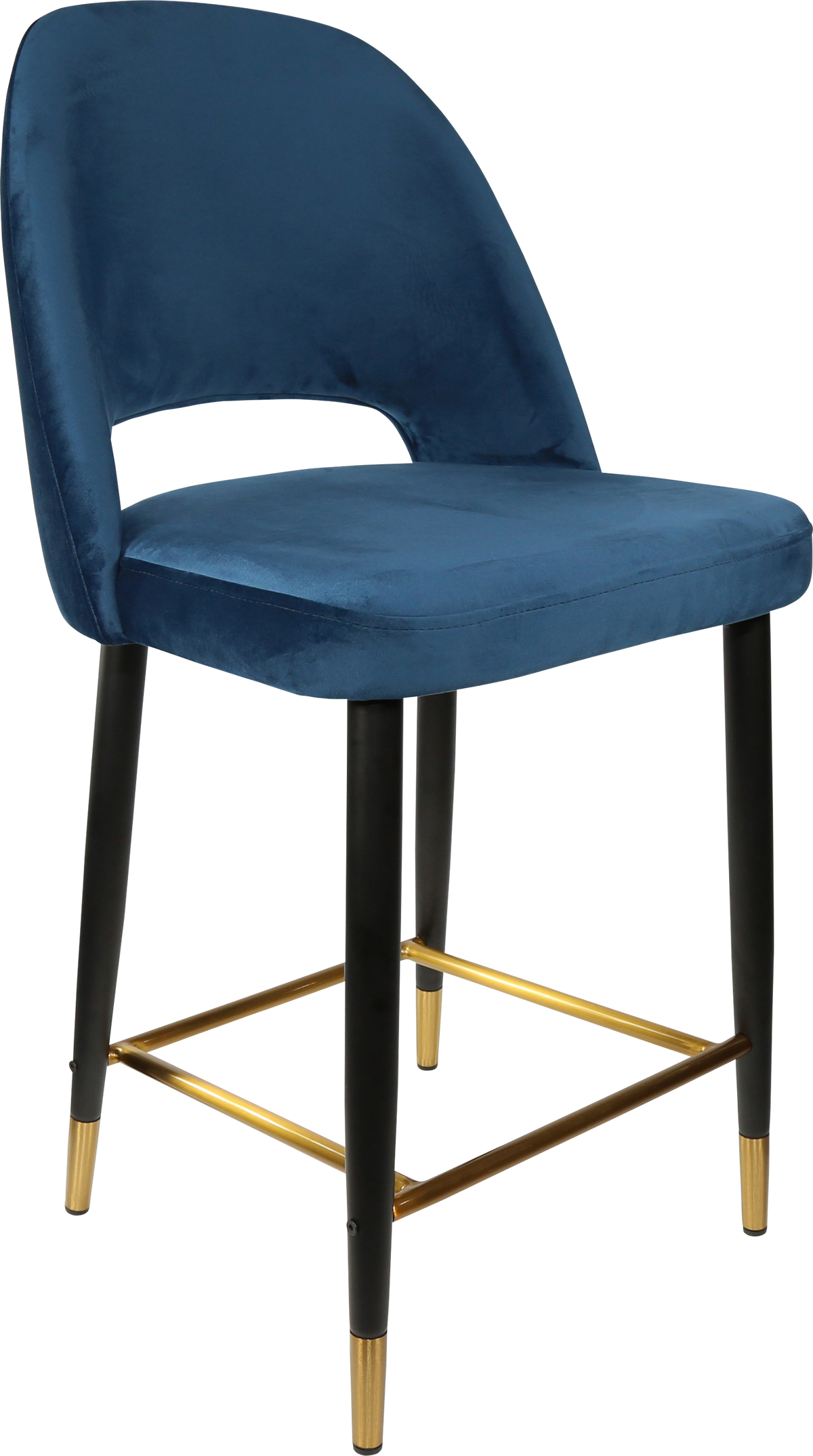 Durafurn Semifreddo Counter Stool with Black Metal 650h Legs