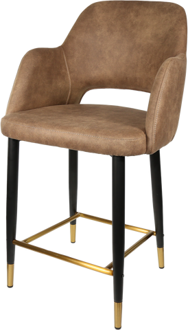 Durafurn Sorbet Counter Stool - Black Metal 650h Legs