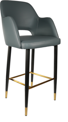 Durafurn Sorbet Stool with Black Metal 750h Legs