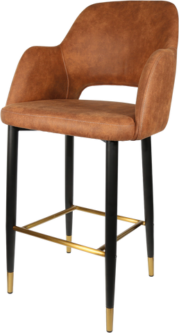 Durafurn Sorbet Stool with Black Metal 750h Legs