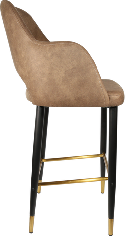 Durafurn Sorbet Stool with Black Metal 750h Legs
