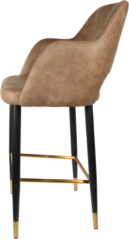 Durafurn Sorbet Stool with Black Metal 750h Legs