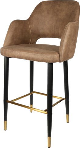 Durafurn Sorbet Stool with Black Metal 750h Legs