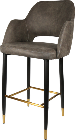 Durafurn Sorbet Stool with Black Metal 750h Legs