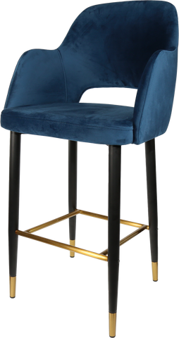 Durafurn Sorbet Stool with Black Metal 750h Legs