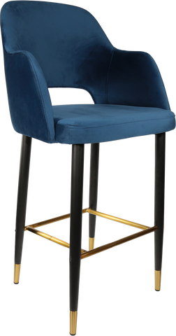 Durafurn Sorbet Stool with Black Metal 750h Legs
