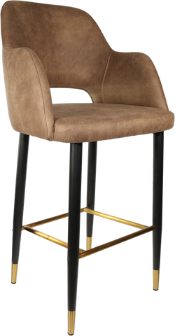 Durafurn Sorbet Stool with Black Metal 750h Legs
