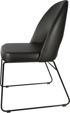 Durafurn Semifreddo Chair with Black Sled Base