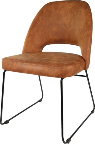 Durafurn Semifreddo Chair with Black Sled Base