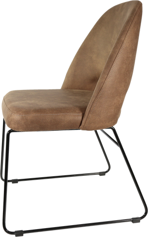 Durafurn Semifreddo Chair with Black Sled Base