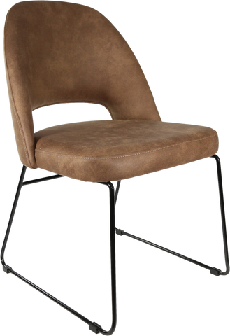 Durafurn Semifreddo Chair with Black Sled Base