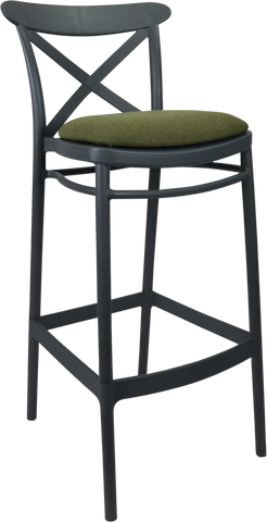 Siesta Cross Back Bar Stools  with Cushion