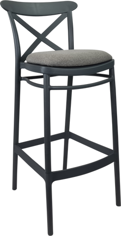 Siesta Cross Back Bar Stools  with Cushion