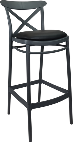 Siesta Cross Back Bar Stools  with Cushion