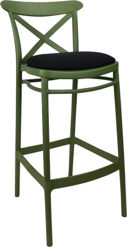 Siesta Cross Back Bar Stools  with Cushion