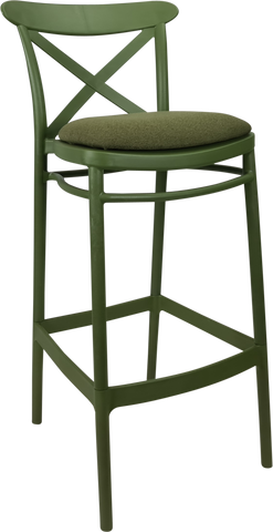 Siesta Cross Back Bar Stools  with Cushion