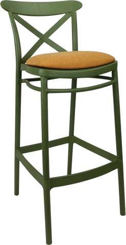 Siesta Cross Back Bar Stools  with Cushion