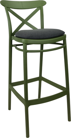 Siesta Cross Back Bar Stools  with Cushion