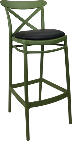 Siesta Cross Back Bar Stools  with Cushion