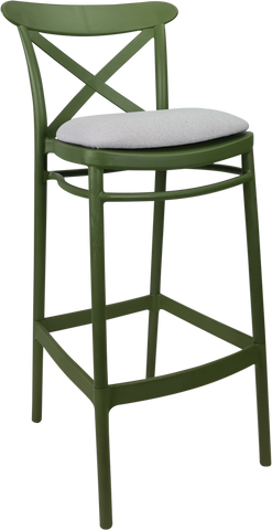 Siesta Cross Back Bar Stools  with Cushion