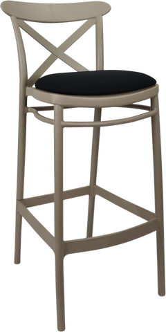 Siesta Cross Back Bar Stools  with Cushion