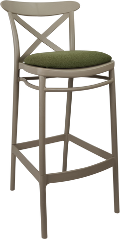 Siesta Cross Back Bar Stools  with Cushion