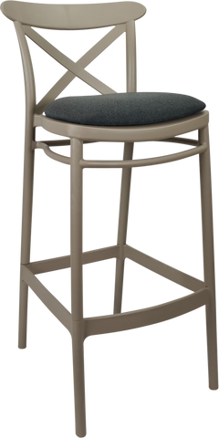 Siesta Cross Back Bar Stools  with Cushion