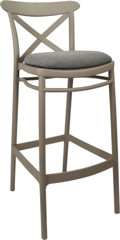 Siesta Cross Back Bar Stools  with Cushion