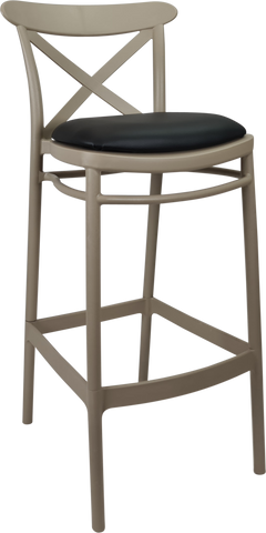 Siesta Cross Back Bar Stools  with Cushion